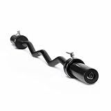 CAP 47-Inch Olympic EZ Curl Bar, Classic, Black, 200lb Capacity