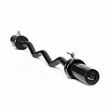 CAP Barbell 47-Inch Olympic Curl Bar - Black | Curl Barbell for Bicep and Tricep Workouts, Strength Training, and Weightlifting