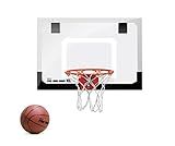 SKLZ Pro Mini XL Indoor Basketball Hoop with Ball, Over the Door, 23 x 16 Inch Shatter-Proof Backboard, Spring-Action Break-Away Steel Rim, Great for Home, Dorm Room, and Office