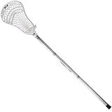 STX Lacrosse Stallion 200 Boys Complete Stick with Mesh Pocket, Attack/Midfielder, White