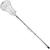 STX Lacrosse Stallion 200 Boys Complete Stick with Mesh Pocket, Attack/Midfielder, White