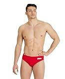 ARENA Men’s Water Polo Swim Brief Training and Game Bathing Swimsuit Water Sports Pool Accessories for Players, Red/White, US Size 32