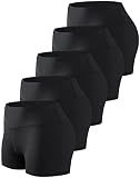 5 Pack Womens Spandex Volleyball Shorts Compression Workout Shorts S