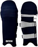 Skyhi Colored Cricket Batting Pads Covers - Leg Guards Clads - Leg Guard Skin (Navy Blue)