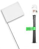 White Flags for Marking Yard - 4x5x15 Inch Invisible Fence Flags for Dogs - 50 Pack - Dog Invisible Fence Training Marker & Boundary Training