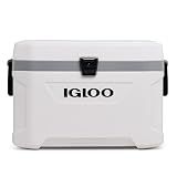 Igloo 54 Qt Marine Ultra Cooler, White | Insulated Ice Chest, Holds 85 Cans, THERMECOOL Foam Insulation, Stainless Steel Hybrid Latch