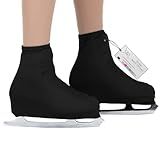 CRS Cross Skating Boot Covers Lycra Ice Skate Covers. Performance Ready Protection for Figure Skates, Ice Skating, Roller Skates.(Black, Adult)