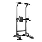 Power Tower Adjustable Height Pull Up & Dip Station Multi-Function Home Strength Training Fitness Workout Station for Home Gym (X)