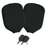 2PCS Pickleball Paddle Covers, Pickleball Racket Sleeve Storage Bag, Universal Case Size Fits for Most Standard Pickleball Paddles (Black)