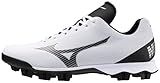 Mizuno Men's Wave Lightrevo Baseball Shoe, White/Black, 12