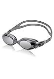 Speedo Unisex-Adult Swim Goggles Hydrosity, Mirrored Charcoal