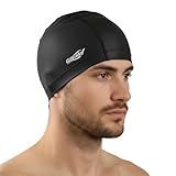 High Elasticity Fabric Swim Cap - One Size Fits Women, Girls, Men & Kids, Breathable, Keeps Hair Clean for Long & Short Hair