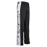 Authentic Brazilian Capoeira Martial Arts Pants - Unisex Black with Traditional, Berimbau in White Along Leg