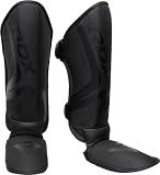 RDX Muay Thai Shin Guards for Men and Women Non-Slip Fit, Full-Contact Protection Adult Shin Pads, MMA, Kickboxing, Sparring, Taekwondo, Shin Protectors Muay Thai, Martial Arts