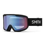 SMITH Frontier Goggles with Carbonic-x Lens – Performance Snowsports Goggles with Replaceable Lens for Skiing & Snowboarding – for Men & Women – Black + Blue Sensor Mirror