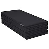 Z Athletic Folding Mat for Gymnastics, Tumbling, Cheerleading, and More, Black, 4 Ft x 12 Ft x 2 In