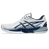 ASICS Men's POWERBREAK FlyteFoam Handball Shoes, 13, White/Vintage Indigo