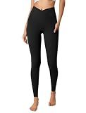 SEAJOJO Leggings for Women V Crossover Stretchy Yoga Pants