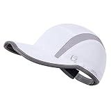 GADIEMKENSD Baseball Cap Nylon Running Outdoor Sports Hat for Men Woman Adjustable Quick Drying Reflective Foldable 50+ UPF Inhibit UV Mesh Water Repellency Race Performance Lightweight White