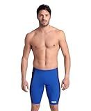 ARENA Performance Men's Abstract Tiles Swim Jammer MaxLife Athletic Practice Knee-Length Swimsuit Short Competitive Training Bathing Suit, Royal/Team Royal, US Size 24