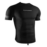 Hayabusa Men's Core Short Sleeve BJJ Rash Guard - Black, Medium
