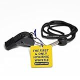 The Protector Whistle P51 - Loud Whistle for Adults Emergency Use - Plastic Safety Whistle with Breakaway Lanyard - Survival Whistle for Hiking, Camping, Kayaks, Marine, Lifeguard, Sports - Black