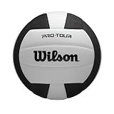 WILSON Pro Tour Indoor Volleyball - Black/White, Official Size