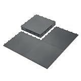 InOut Flooring 8 Anthracite Tiles - High Durability Colored Flooring Tiles - Interlocking Versatile Training Surface - Roller Skate Indoor & Outdoor, Dance Floor, Basketball