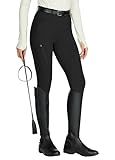 Willit Women's Horse Riding Pants Full Seat Silicone Equestrian Breeches Horseback Schooling Tights Zipper Pockets Black M