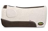 Southwestern Equine OrthoRide Made in USA Premium All Wool Build up, Saddle Pad Western, Classic Contour Saddle Pad, Ortho Pad Horse Saddle Pad, Saddle Blanket (31 x 32, Natural Leathers)