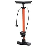 160PSI High Pressure Floor Mountain Bike Pump with Gauge - Ergonomic Design, Presta & Schrader Valves Compatible for Road/Mountain Bike, Fast Inflation Ball Pump & Durable Air Pump for Inflatable Gear