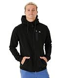 Rip Curl Men's Departed Anti Series Technical Zip Up Hooded Sweatshirt, Black, X-Large
