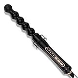 Farery Bubble Curling Wand for Long Hair - 32mm Springless Barrel for Defined Spiral Curls & Waves, Ceramic Coated for Smooth Shine, Includes Heat Resistant Glove, 5 Temp Settings, Dual Voltage