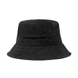 Hot Summer Bucket Hat - Trendy Cotton Sun Hat for Beach, Golf, Fishing - Fun Outdoor Vacation Boonie for Men and Women (Black)