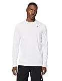 Nike Men's Dri-Fit Legend Long-Sleeve Fitness Top, White/Black, Large