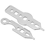 PATIKIL Dart Wrench Tool Kit, 2 Set Multi-Purpose Dart Accessories, Silver