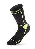 Rollerblade Performance Men's Socks, Inline Skating, Multi Sport, Black and Green, Size Medium