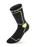 Rollerblade Performance Men's Socks, Inline Skating, Multi Sport, Black and Green, Size Medium