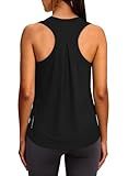 XIEERDUO Mesh Athletic Racerback Tank Tops for Women Black Yoga Tank Top Woman S