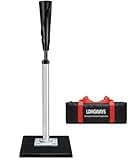 LOMGWAYS Baseball/Softball Tee-Height Adjustment 25"-37", Portable Baseball Batting tee with Removable Rubber Top, Heavy Weight Base and Carry Bag for All Ages, Easy to Assemble and Transport
