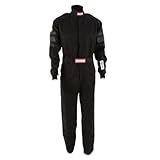 RaceQuip® 110003RQP 110 Series 1-Pc Driving Suit - SFI 3.2A/1 - Black - Medium
