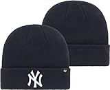 '47 MLB Unisex-Adult Primary Logo Cuffed Knit Primary Logo Team Color Beanie Hat Cold Weather Hat, One Size (New York Yankees Navy)