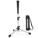 AOLIGEIJS Baseball Tee Batting Tee Softball Tee Portable Travel Hitting Tee,Easy Adjustable Height,Stable Tripod Stand (Baseball Tee, Steel Hue)
