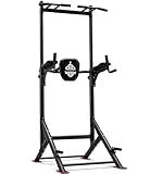 Sportsroyals Power Tower Pull Up Dip Station Assistive Trainer Multi-Function Home Gym Strength Training Fitness Equipment 440LBS