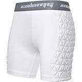 COOLOMG Women's Softball Sliding Shorts with Elite Padded Compression Slider Short for Baseball Football Lacrosse Cricket White Medium