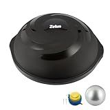 ZELUS 25in. Balance Ball | 1500lb Inflatable Half Exercise Ball Wobble Board Balance Trainer w Nonslip Base | Half Yoga Ball Strength Training Equipment w 2 Bands, Pump, Extra Ball Included (Black)