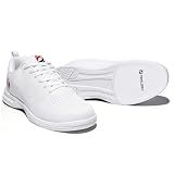Men's Bowling Shoes Universal Sliding Sole(Men 9,White)