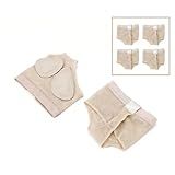 CozyBits Dance Paws Pad Foot Thongs, Nude Lyrical Half Sole Ballet Shoes, Breathable Padded Foot Undies for Modern, Jazz, Belly Dance, Barefoot Performance Support, 2 Pairs (Skin Color)