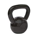Amazon Basics Cast Iron Kettlebell, 20 Pounds, Black