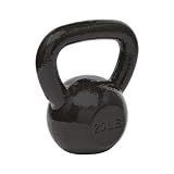 Amazon Basics Cast Iron Kettlebell for Strength Training Exercise, 20 Pounds, Black